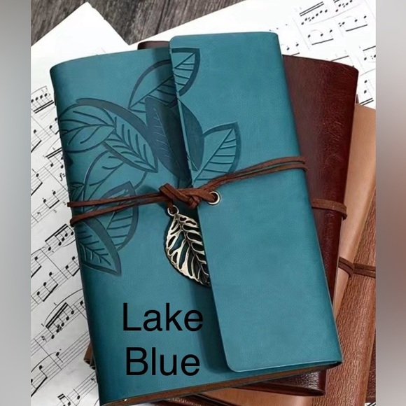 Leather Journal Leaf Pattern - Dark Brown - NWT - Picture 8 of 8